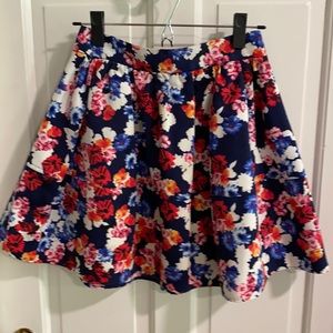 Express Floral High Waisted Skirt
